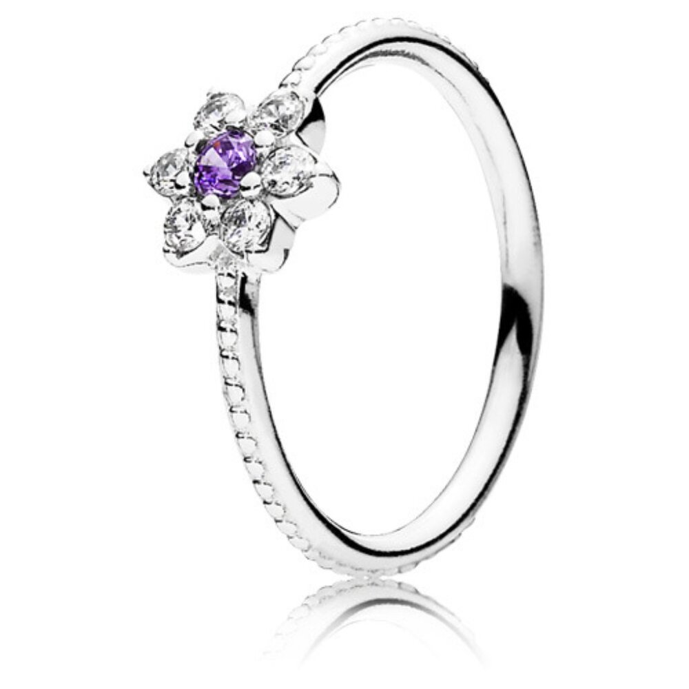 Pandora's Purple forget me not ring